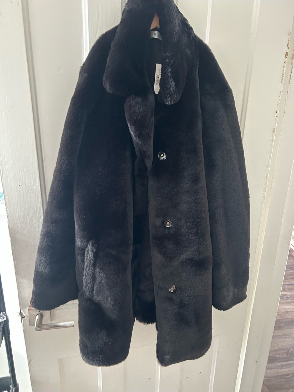 Ricki's Black Faux Fur Pea Coat